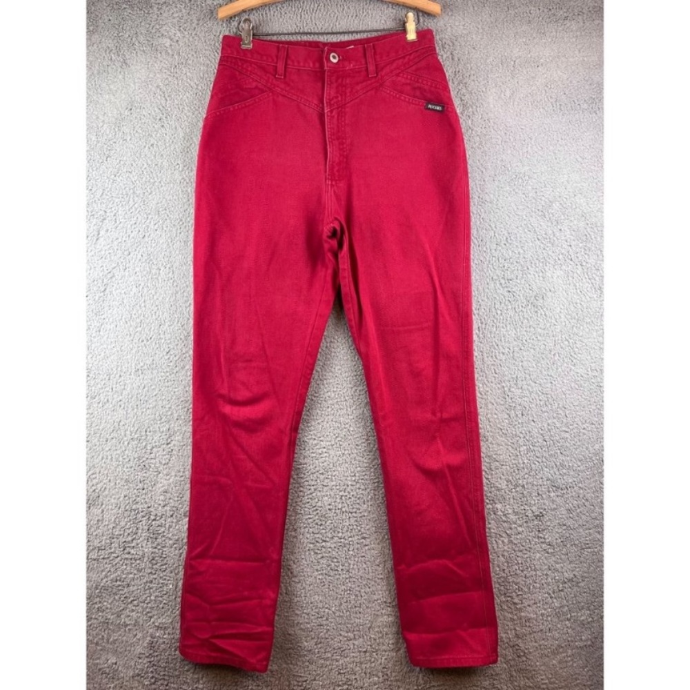 Vintage Rocky Mountain Jeans Size 32/13 Red High
Waist Western Rodeo Cowgirl Den